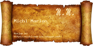 Michl Marion névjegykártya